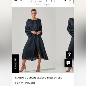 ASTR the Label dress- midnight blue NWT